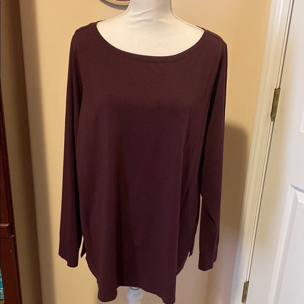 Women's Long Sleeve Top - Deep Purple